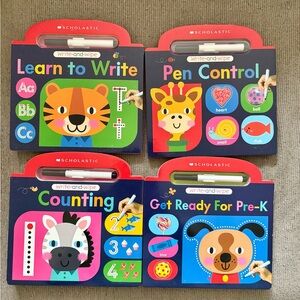 Scholastic Write-and-Wipe Learning Set - Blue, Red, Green